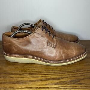 Allen Edmonds Cove Drive Oxfords Dress Shoe Brown Leather Wedge Sole Men Sz 10 E